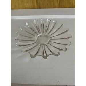 1950s Federal Clear Glass Celestial Bowl - No Chips No Cracks  9.25” Diameter